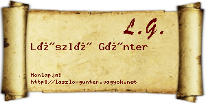 László Günter névjegykártya