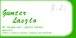 gunter laszlo business card