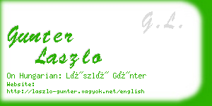 gunter laszlo business card